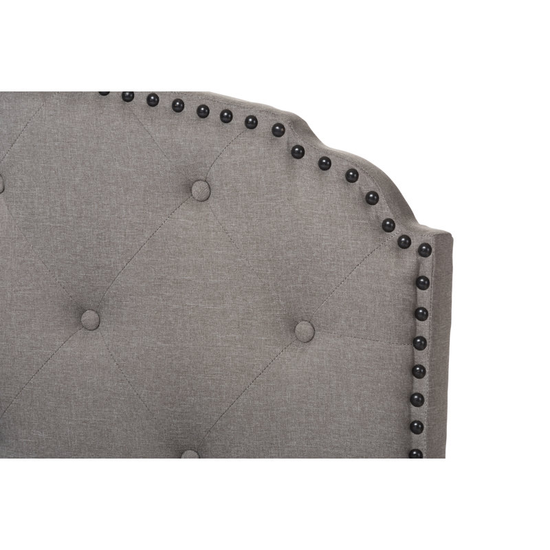 Upholstered Standard Bed, King, Light Gray