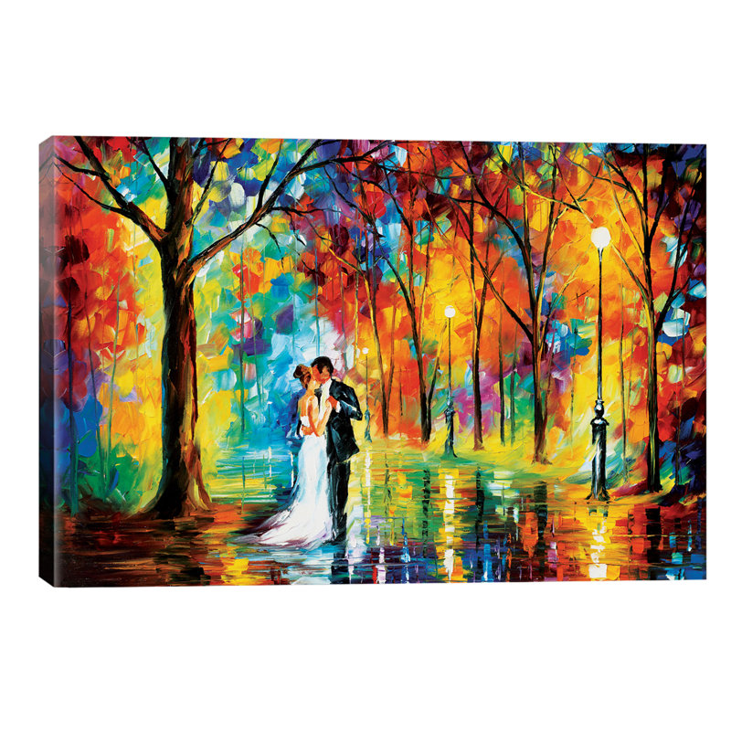 Rainy Wedding by Leonid Afremov - Wrapped Canvas Painting, 101.6 cm H x 66.04 cm W x 1.91 cm D