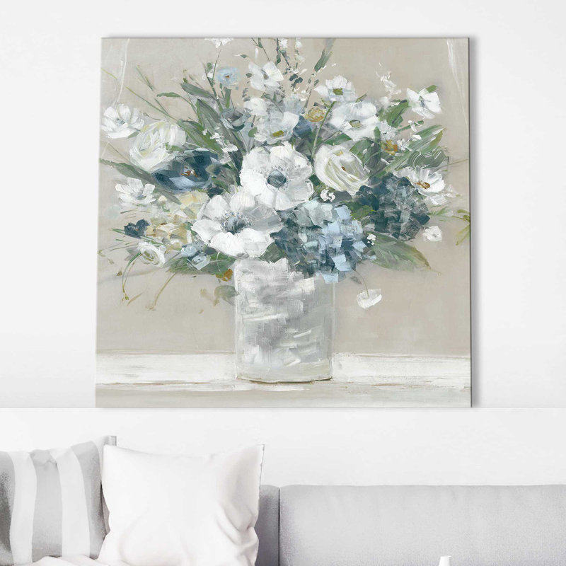" Be Happy " by Sally Swatland, Wrapped Canvas, 24" H x 24" W x 1.5" D