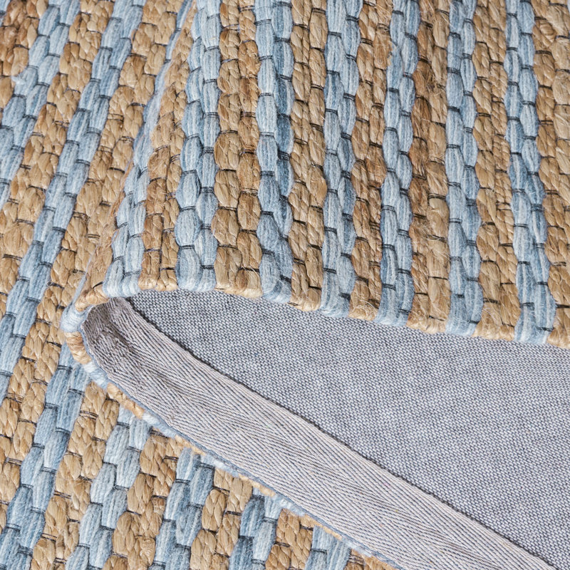 Martha Stewart 9526 Hand Tufted 40% Jute; 40% Wool; 20% Cotton Striped Rug, Rectangle 6' x 9'