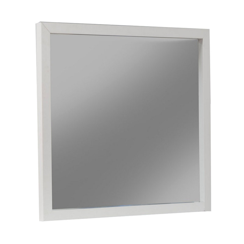 Wood Flat Wall Mirror