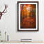 Autumn Forest Pathway In Abstract - Single Picture Frame Painting-55456923-55456919