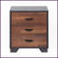 Noyer & amp; Table basse à 3 tiroirs Espresso, peu encombrante pour le salon / la chambre à coucher, facile d'accès-121049636