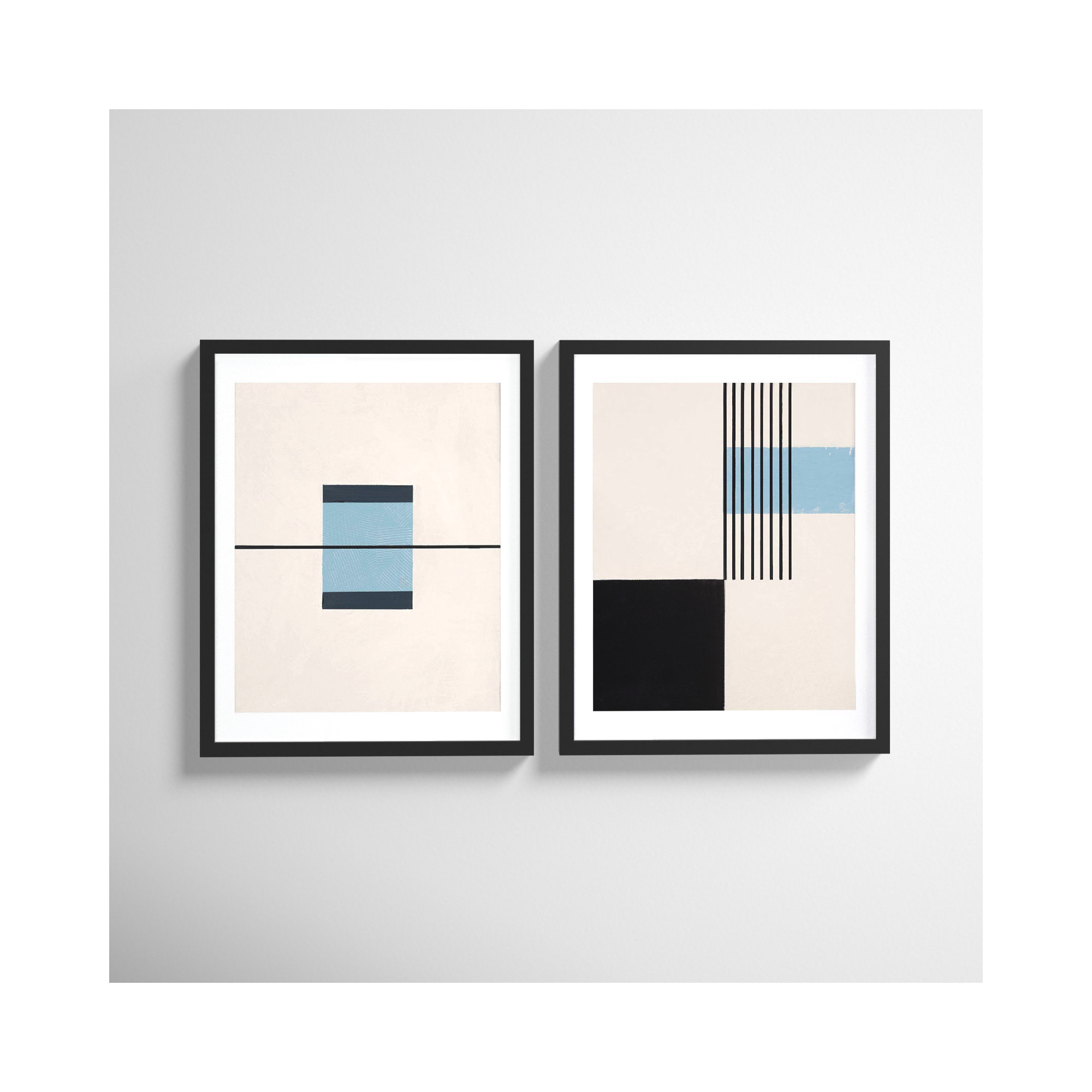Black And Blue by Robert Kamnatnik, Black, 20" H x 16" W x 1.25" D