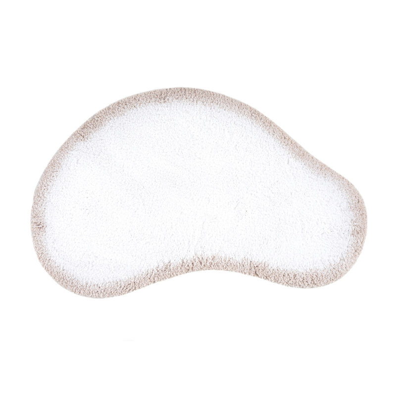 Maiko Bath Rug, 24" W x 39" L, White/Fog