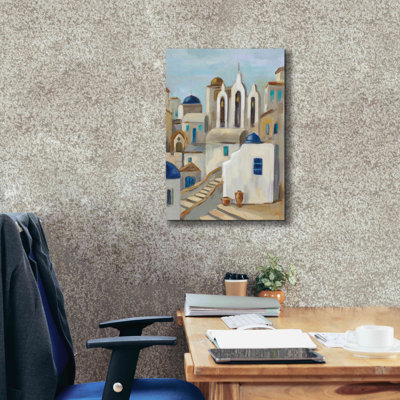«Santorini View III» par Silvia Vassileva, reproduction sur toile tendue