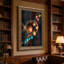 Art mural sur toile de lanternes bleues et dorées-133563953