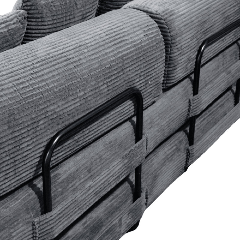 Gamme de canapés-lits modulables compressibles/pliants (gris) - Causeuse, Gris - causeuse