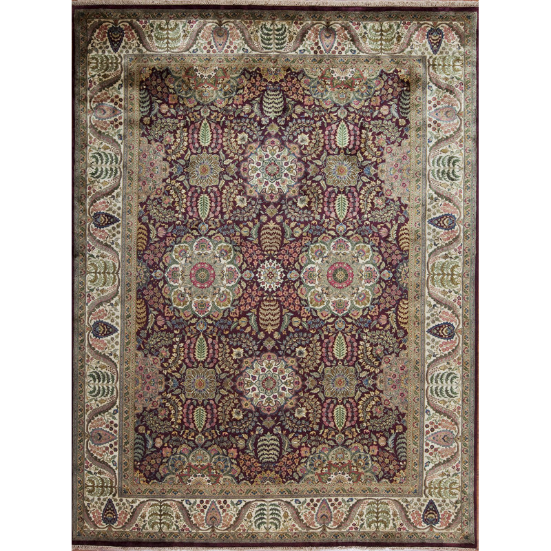 Golden Age Hand Knotted Wool Area Rug, Rectangle  12' x 15'