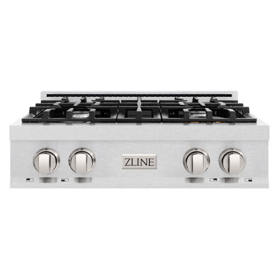 ZLINE 30" Porcelain Gas Stovetop in Fingerprint Resistant with 4 Gas Burners
