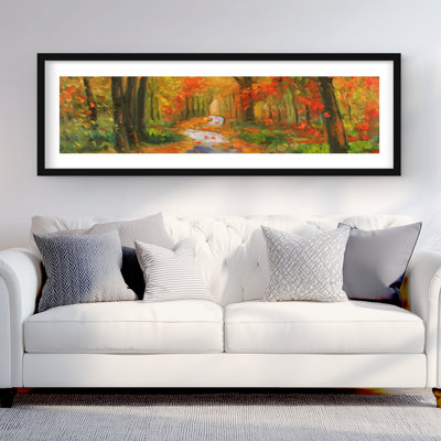 Autumn Trail - Contemporary Framed Matted Print for Decor