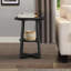 Table de bout haute Jalanda avec 2 ports USB, 2 prises de courant et 2 tablettes de rangement à 2 niveaux-1318396744