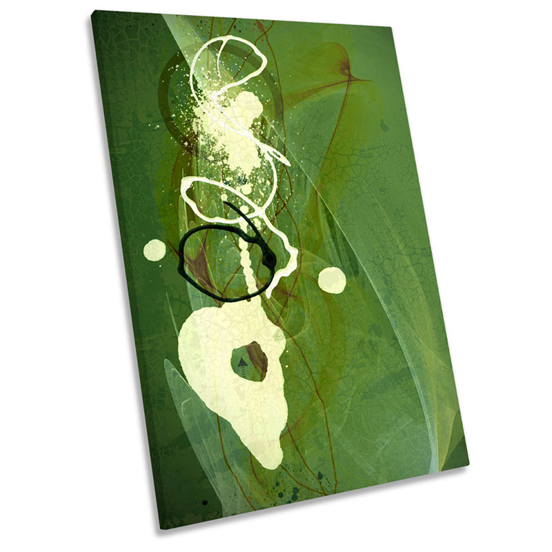 Abstract Green Modern - Wrapped Canvas Painting, 45.7cm H x 30.5cm W x 2cm D