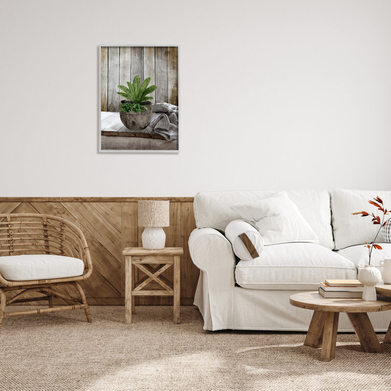 Bb-231-Cozy Rustic Plots Rustic Plant encadré sur bois par Kim Allen, H 30 po x l 24 po x P 1,5 po