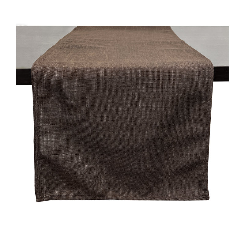 Modern Plain Design Everyday Table Runner 16" X 108", Chocolate, 108" x 16", Chocolate