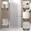 34 po x 72 po Porte de douche pliante pivotante 1/4 po (6 mm) Porte de douche en verre trempé Cadre en aluminium chromé-121412617