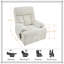 Fauteuil inclinable électrique surdimensionné avec télécommandes-2014459148