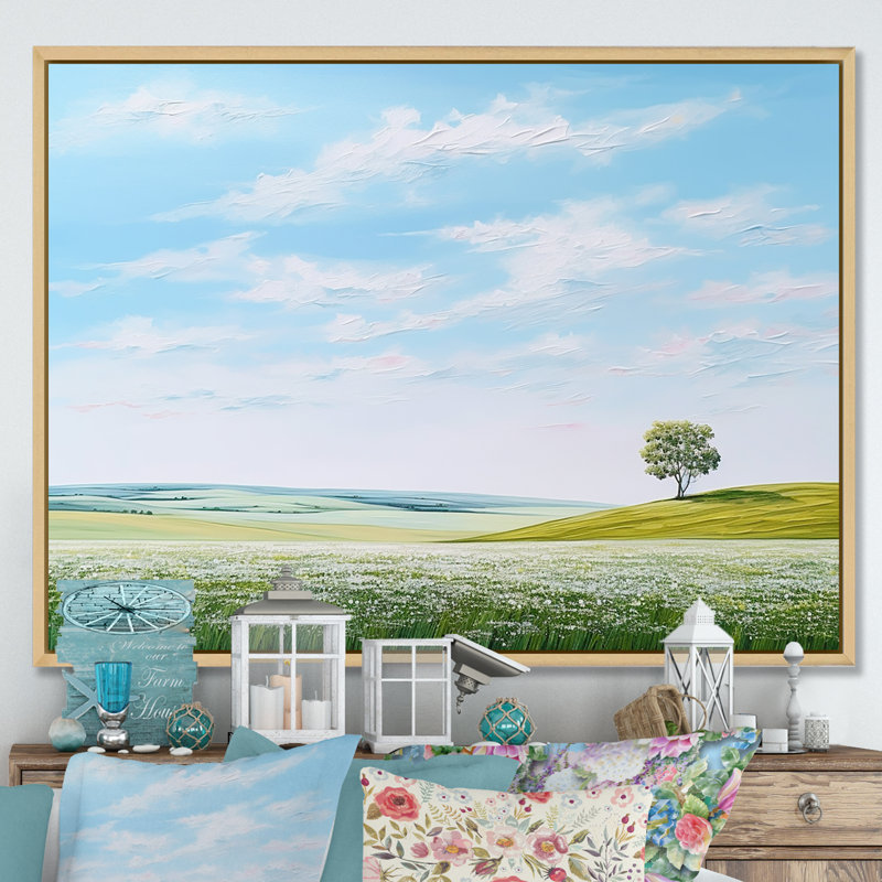 Prairie Country Charm Peacefulness, Cadre naturel flottant, H 30 po x l 40 po x P 1,5 po