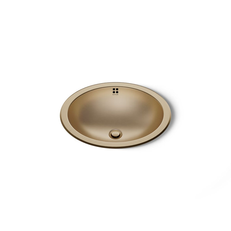 Bachata®20" Oval Drop-In/Undermount Bathroom Sink, No Overflow, Vibrant Brushed Bronze