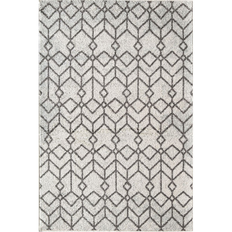 Ildiko Knox Tribal Candle White Area Rug, Rectangle 2'6" x 4'