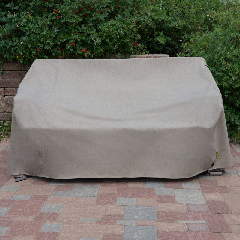 Modern Leisure Garrison Patio Loveseat Cover, Waterproof, 66"L x 40"W x 39"H, Sandstone, 39" H x 66" W x 40" D
