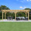 Serre L 10 pi. Pergola en bois massif