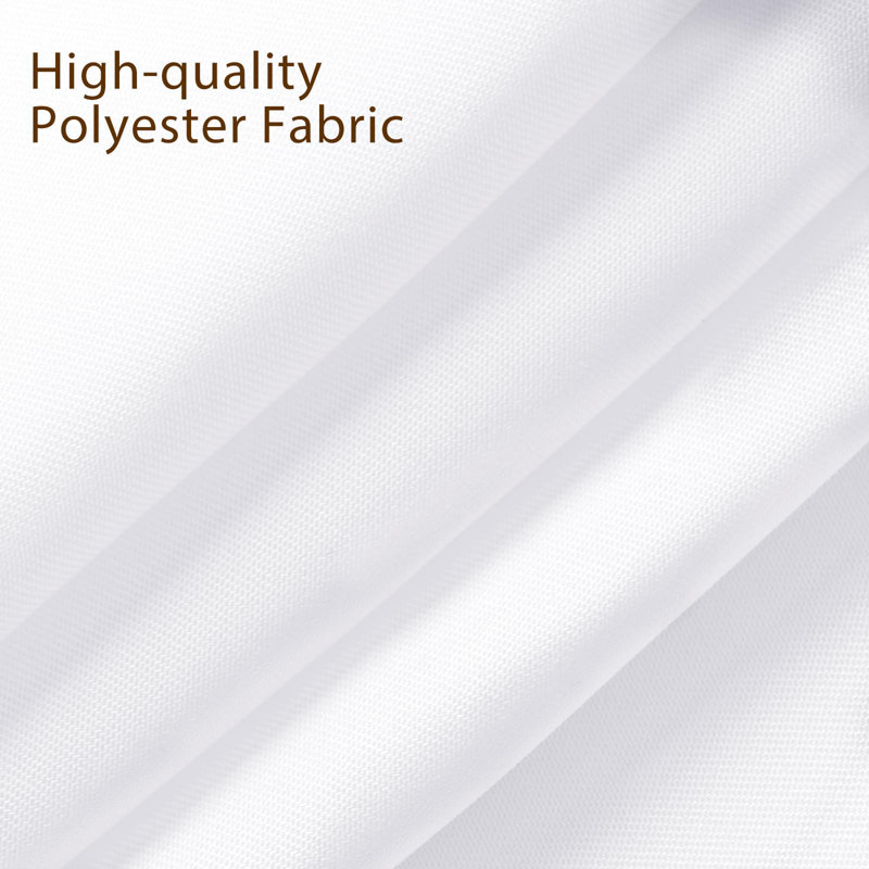Paquet de 6 nappes pour table rectangulaire, P 120 po x L 70 po, Blanc