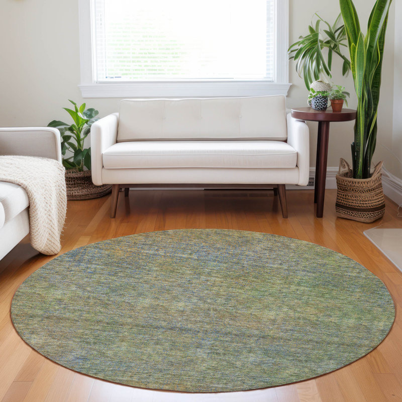 Tapis intérieur / extérieur en polyester tissé à la machine Malchow, Rond 8 pi