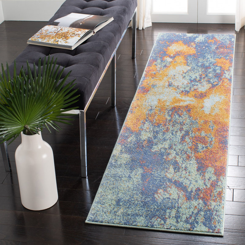 Christa Performance Abstract Rug, Runner 2' x 8'