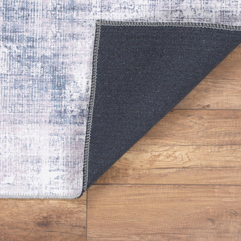 Luxurious Machine Washable Area Rug, 4.9 x 7.5 Feet, 100% Polyester, 1850 g/m², Pile Height: 0.2 inches | Eco-Friendly Recycled Poly Cotton Backing | Perfect for Living Room & Bedroom, Soft and Durable Design