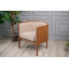Fauteuil demi-tonneau en coton 31,5 po Charents