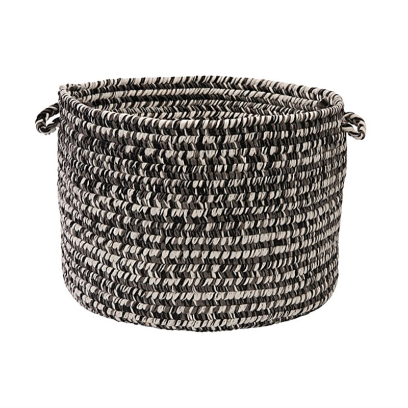 Panier en laine Abey, H 12 po x l 18 po x P 18 po, Noir