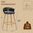 Upholstered Counter Stool With Metal Frame-1067264615-1067264608