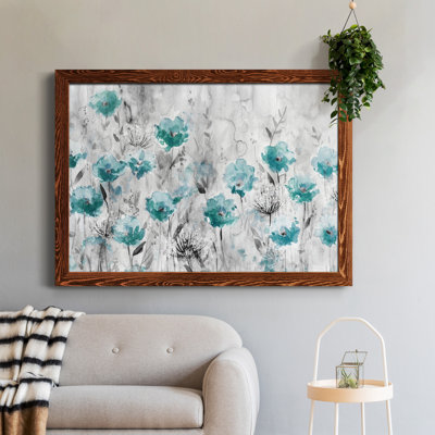 Poppy Garden - Peinture sur toile encadrée