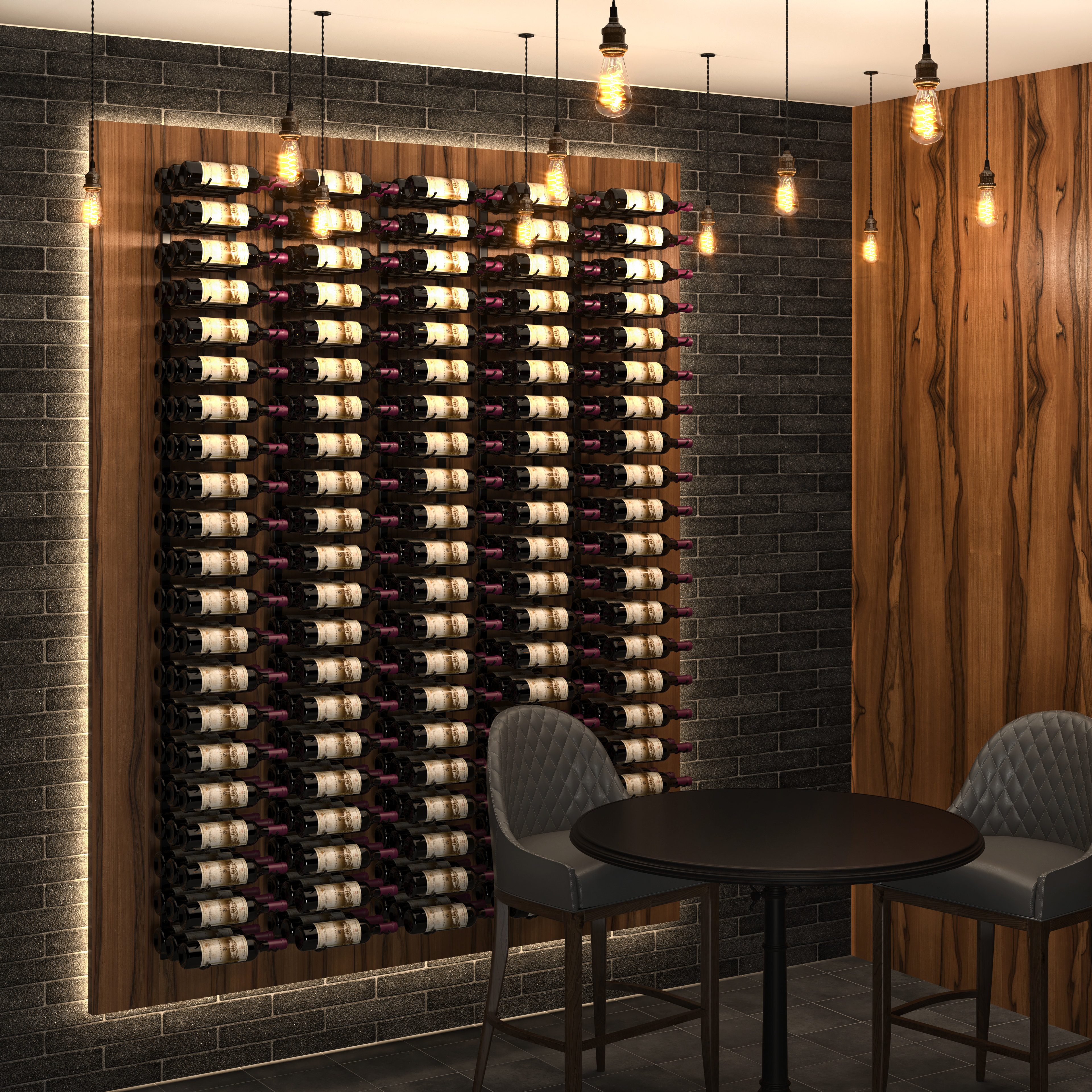 Rebrilliant Indurial Wall Mounted 36-Bottle Wine Rack & Reviews | Wayfair