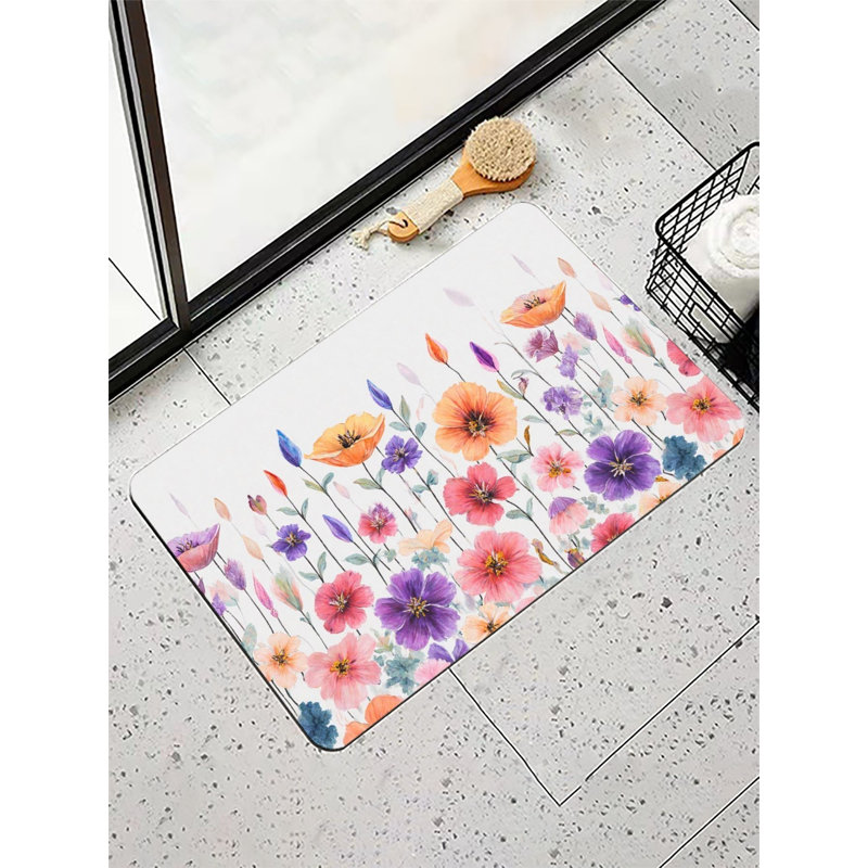 Tapis de bain Charmant Wildflower Field, 36 X 24