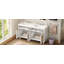 Meuble-lavabo double 60 po avec rangement spacieux et pieds en bois massif 60 po-769171746