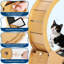 Tapis roulant en bois pour chat avec roue de 43 pouces avec base Paw Safe-133358589