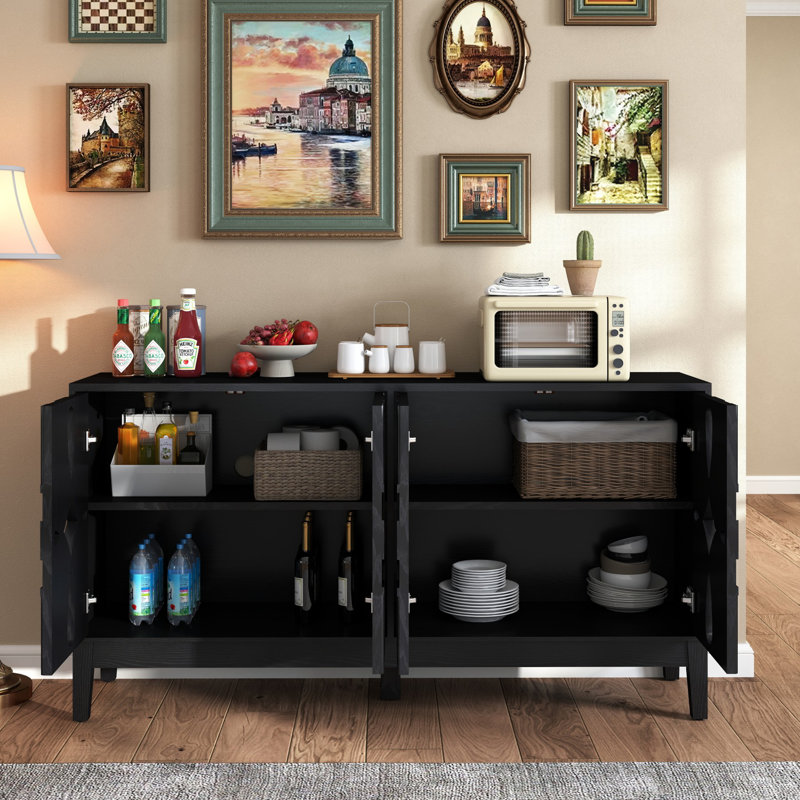 Buffet Mid-Century, Noir