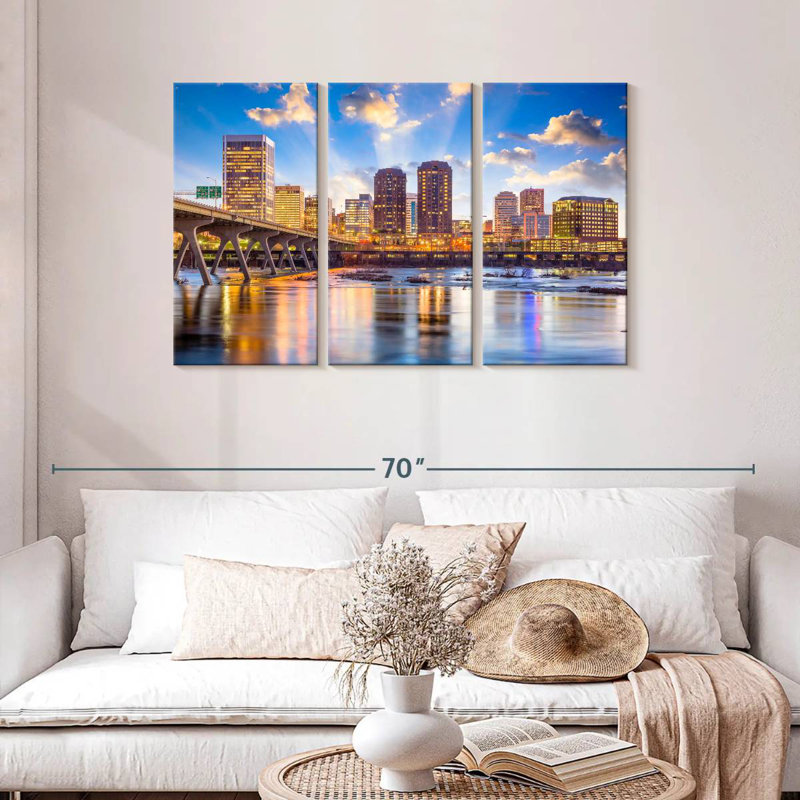 Senne Richmond From James River, 28" H x 45" W