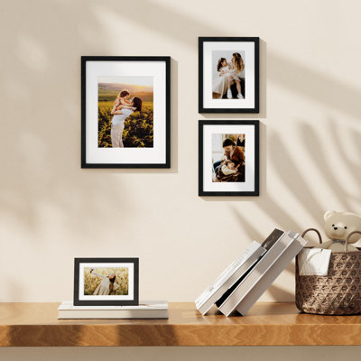 Ensemble de cadres photo 8 x 10, 4 pièces, pour mur ou dessus de table