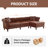 108.7" Wide Sectional Sofa With Ottoman-1410497880