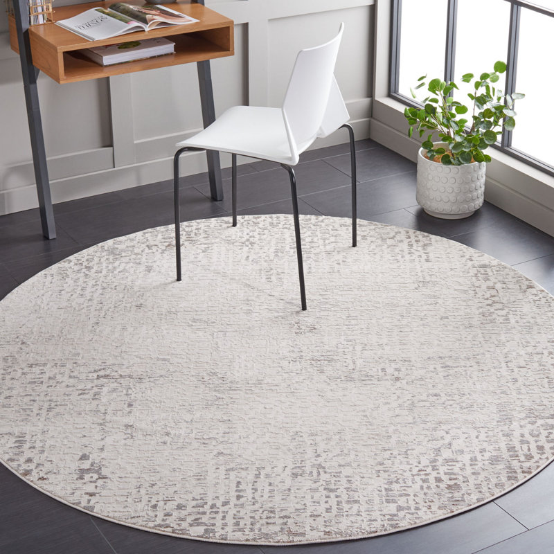 Anayancy Performance Abstract Rug, Round 6'7"