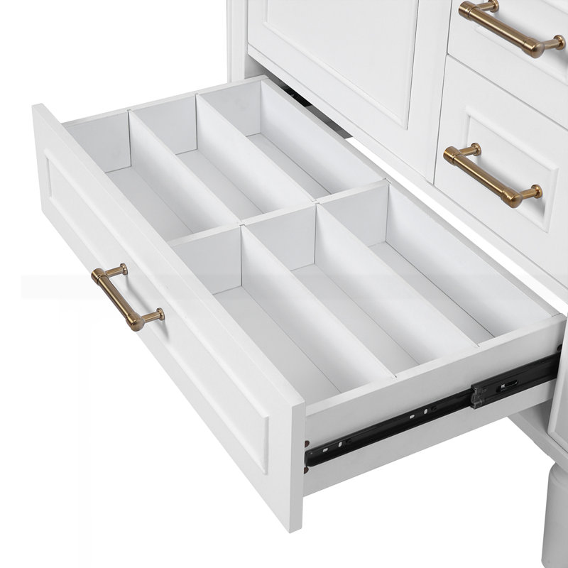 Meuble-lavabo 30 po avec lavabo en céramique, Blanc