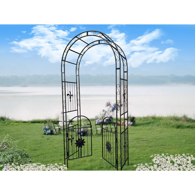 Arche de jardin en métal avec portes Arbor Trellis
