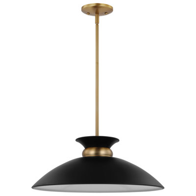 Giles 1-Light Dimmable Metal Dome Pendant with Adjustable Height