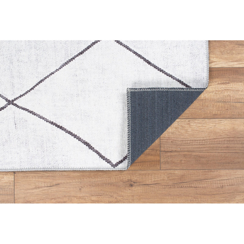 Luxurious Machine Washable Area Rug, 4.9 x 7.5 Feet, 100% Polyester, 1850 g/m², Pile Height: 0.2 inches | Eco-Friendly Recycled Poly Cotton Backing | Perfect for Living Room & Bedroom, Soft and Durable Design