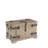 2 Piece Decorative Trunks, Victorian Set, Small and Large, Chinese Fir Wood, Aged-Wood Finish with Metal Accents, Fully Opening Lid, Stout Design, Ring Handles
