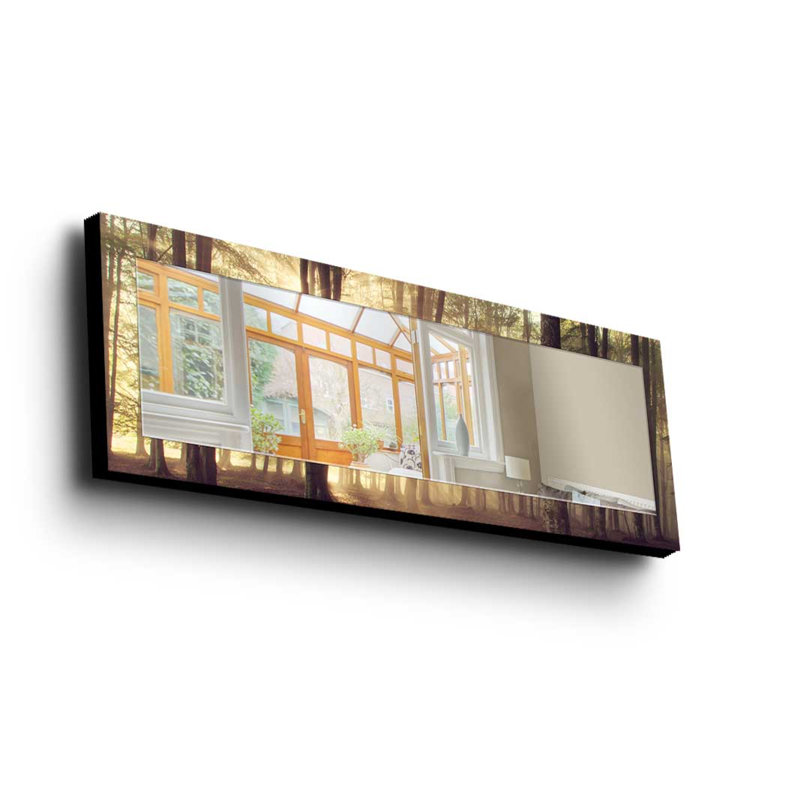 Élégant miroir décoratif avec cadre 100% bois de pin, 15,7 po x 47,2 po | Miroir en verre véritable (épaisseur: 0,2 pouce) | Peinture sur tissu élégante | Idéal pour le salon, la chambre à coucher et le vestibule
