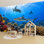 Peler et coller le papier peint mural de paysage de récif corallien sous l'eau, art mural auto-adhésif et amovible